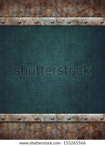 canvas background with decorative metal frame