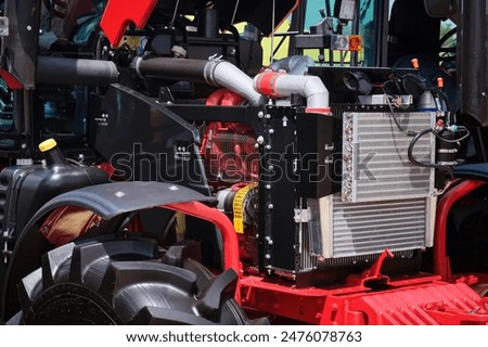 Similar – Image, Stock Photo Farmer repairing detail of agricultural machine