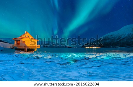 Similar – Image, Stock Photo Spectacular Northern Lights in Tromso