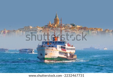 Similar – Image, Stock Photo The Istanbul ferry is starting to pick up speed.