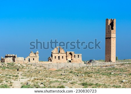 Old astronomy tower at ancient city Harran
