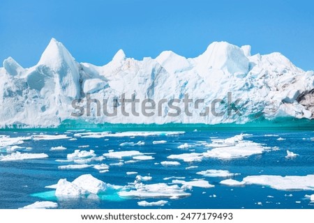 Foto Bild Eisberge im Meer im Winter