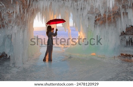 Similar – Foto Bild Nebel am See harmonisch