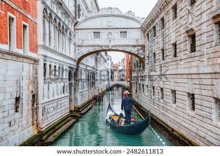 Similar – Image, Stock Photo Gondola on the Canale Grande in the morning light