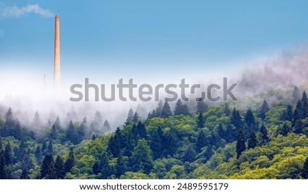 Similar – Image, Stock Photo Chimney Tree Factory Sky