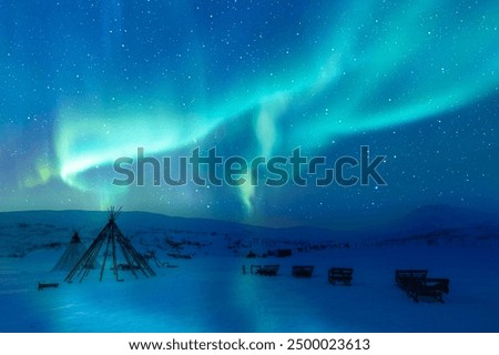 Similar – Image, Stock Photo Spectacular Northern Lights in Tromso