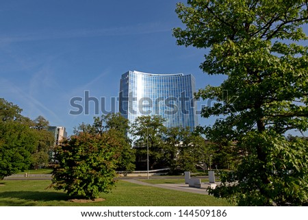 GENEVA - JULY 2: Offices of the World Intellectual Property Organization, the UN agency for intellectual property, patents, copyright, trademarks and designs, on July 2, 2013 in Geneva, Switzerland,