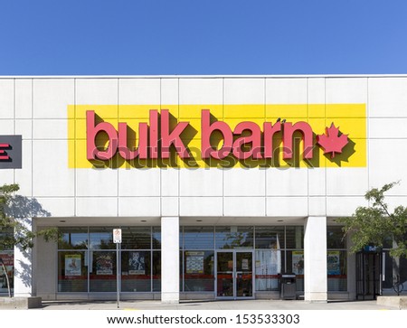 OTTAWA, CANADA - SEPTEMBER 8: A retail outlet for Bulk Barn September 8, 2013, Ottawa, Canada. Bulk Barn is Canada\'s largest bulk food retailer with 190 stores.
