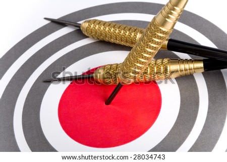 target with arrows on white background