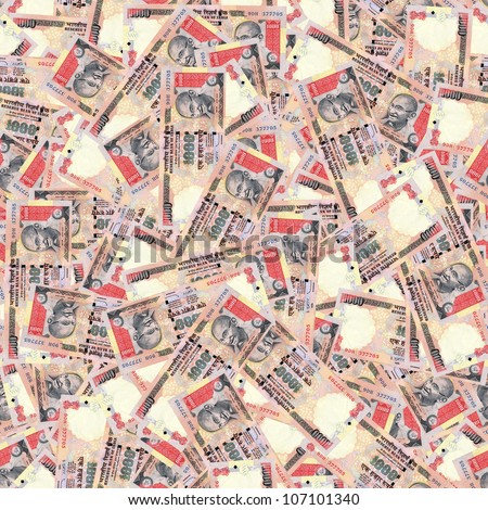 1000 Indian rupees high resolution seamless texture/Indian money seamless texture