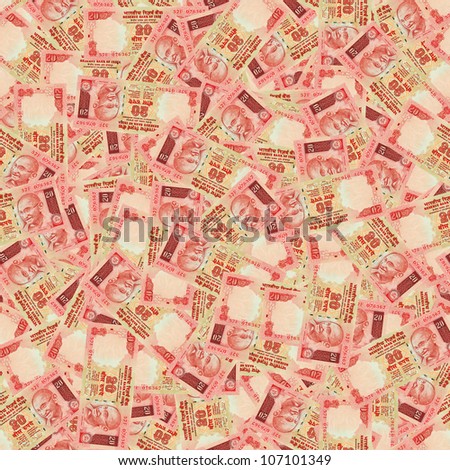 20 indian rupees high resolution seamless texture/Indian money seamless texture