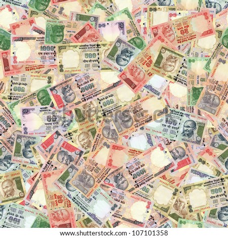 All indian banknotes high resolution seamless texture/Indian money seamless texture