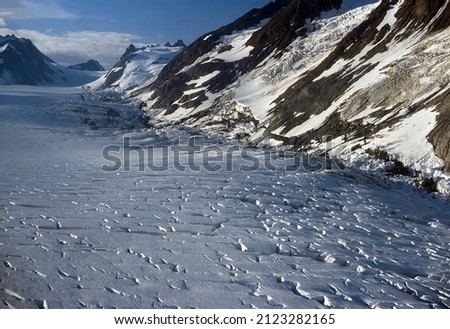 High Origins of the Muir Glacier in Glacier Bay National Park in Alaska Stok fotoğraf © 