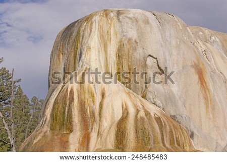 Orange Spring Mound in the Upper Terraces of Yellowstone National Park