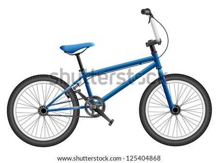 Elaborate illustration of BMX bike, EPS 10 file