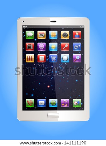 Tablet pc, EPS 10, file has layers, contains transparency.