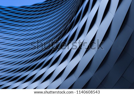 Similar – Image, Stock Photo Round geometric building of business center with mirrored walls