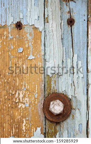 Weathered Paint and Bolt Background Abstract Face