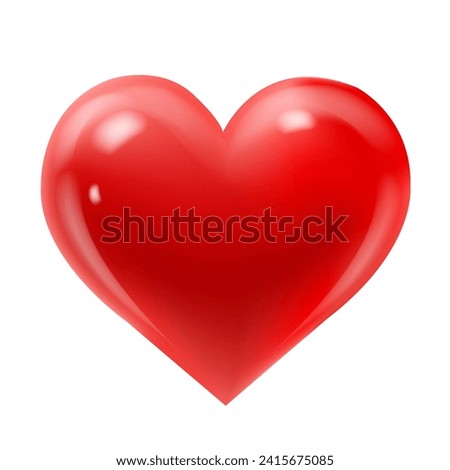 Heart Line Isolated White background 
With Gradient Mesh, Vector Illustration