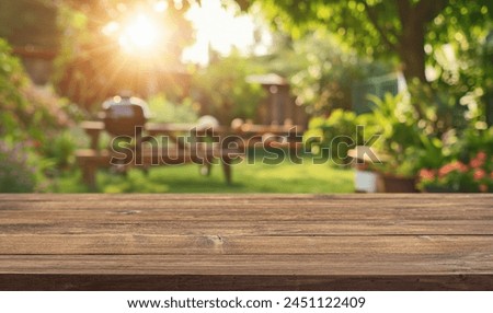 Similar – Image, Stock Photo garden table Garden