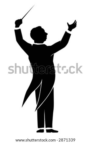 Orchestra Conductor Stock Vector Illustration 2871339 : Shutterstock