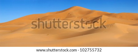 Dunes of Sahara desert in Morocco
