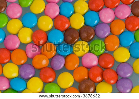 Background of multi colored smarties candy