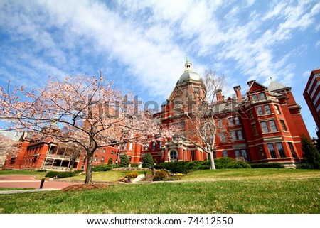 Johns Hopkins Hospital In Spring Stock Photo 74412550 : Shutterstock