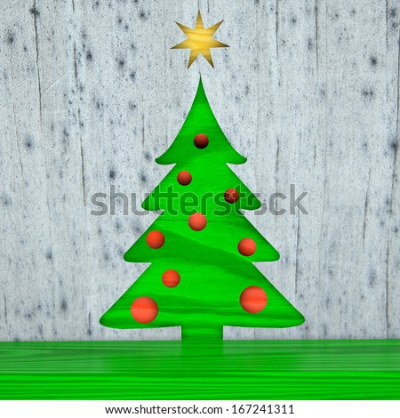Christmas card, Christmas tree, balls