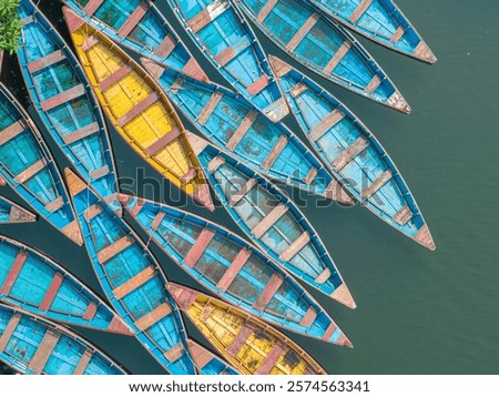 Similar – Image, Stock Photo Boat moored on lakeside in mountains