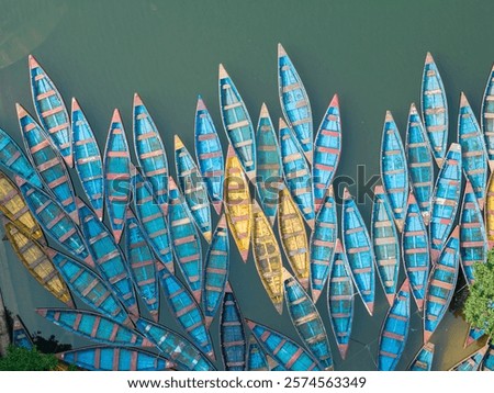 Similar – Image, Stock Photo Boat moored on lakeside in mountains