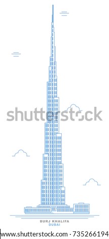 Burj Khalifa Free Vector | 123Freevectors