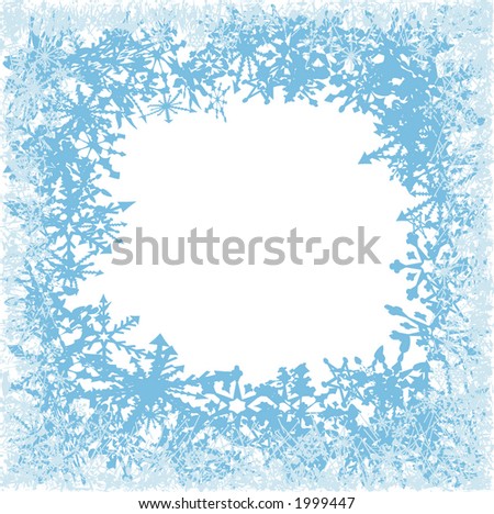 Blue And White Snowflake Border With A Warm And Romantic Feel ...