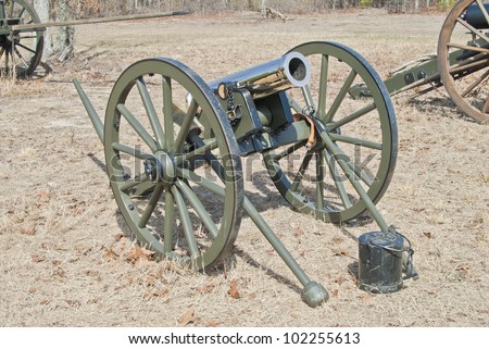 A Civil War - Era Brass Field Howitzer. Stock Photo 102255613 ...