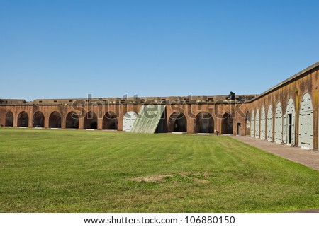 Fort Pulaski, built in Savannah, Georgia in the early 1800\'s.