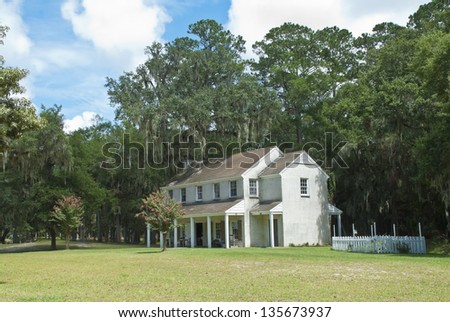 The officer\'s quarters at the Civil War Era Fort McAllister, built in the early 1800\'s near Savannah, Georgia.