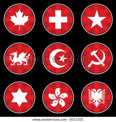 National Symbols Buttons