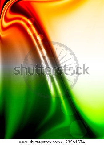 Fantastic colorful indian flag wave vector design art