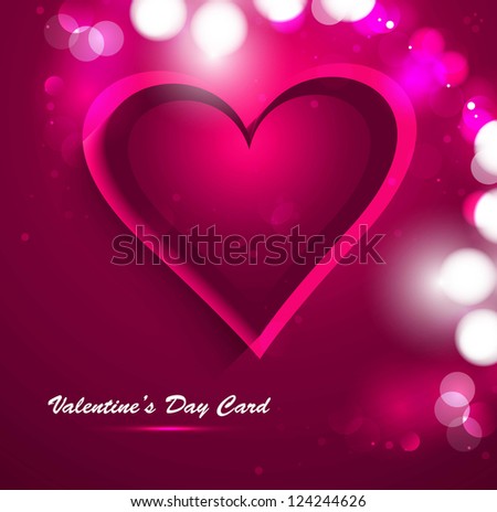Beautiful Valentine's Day card celebration vector