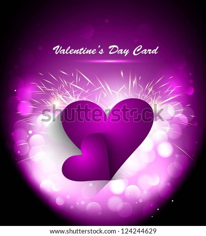 Beautiful Valentine's Day card celebration colorful design vector illustration