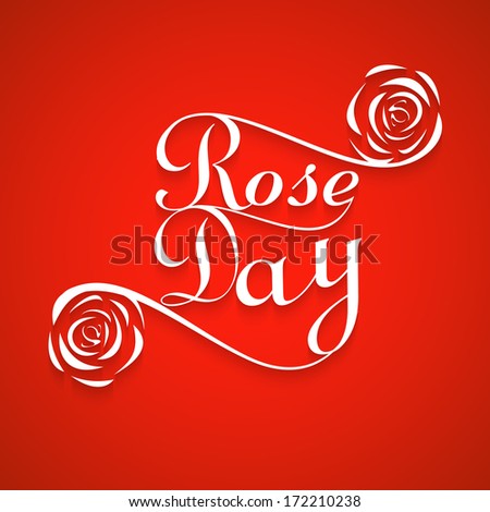 Rose day for valentine week colorful card background illustration