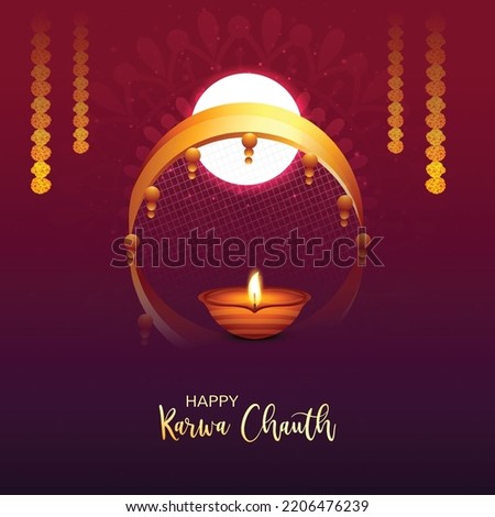 Happy karwa chauth festival greeting card background