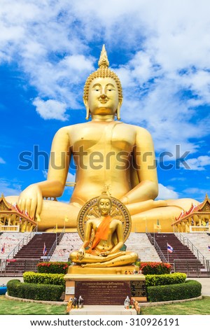 Biggest Buddha Image at Wat Muang, Ang Thong Province, Thailand