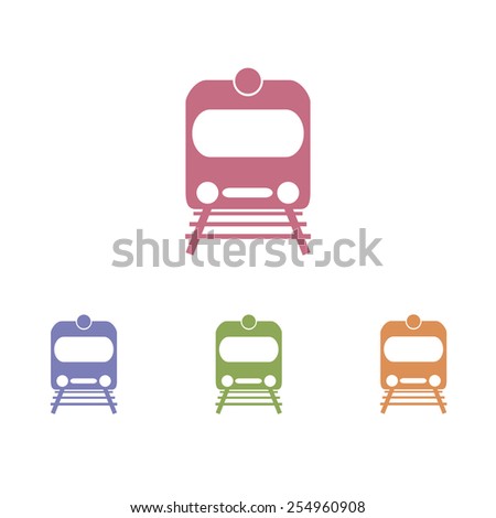 Train Icons Stock Vector 254960908 : Shutterstock