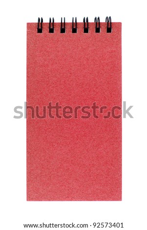 Isolated recycle paper note book on white background