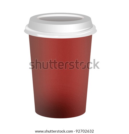 Takeaway Coffee Cup Over White Background Stock Photo 92702632 ...