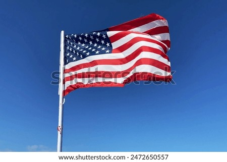 Similar – Image, Stock Photo Flag of the USA with question mark ?