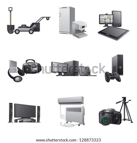 household appliances icons