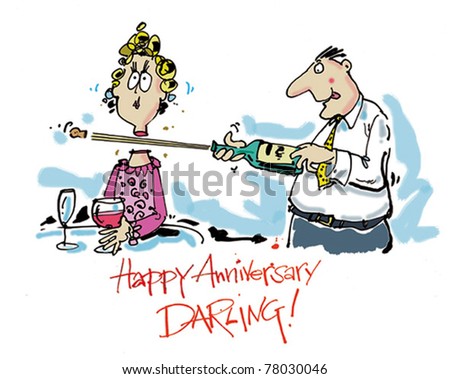 Happy Anniversary Darling Stock Vector Illustration 78030046 : Shutterstock