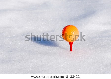 golf ball in a golf snow game